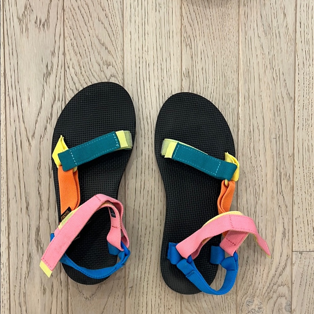 Teva Black and Yellow Adventure Sandals
